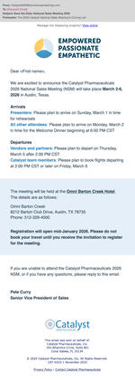 Catalyst NSM Save the Date Email